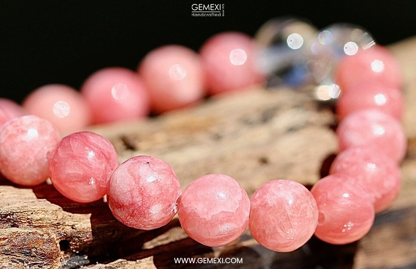 Crystal & Pearl Rosary Bead Kit-Rhodochrosite Crystal Beads & Pink