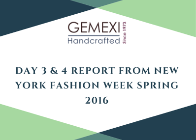 Day 3 & 4 Report from New York Fashion Week Spring 2016
