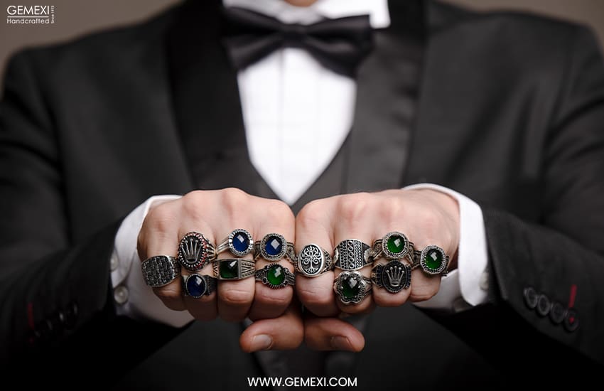 The Best New Men's Silver Gemstone Rings Trends