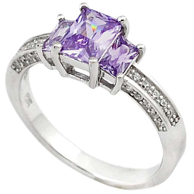 amethyst silver ring