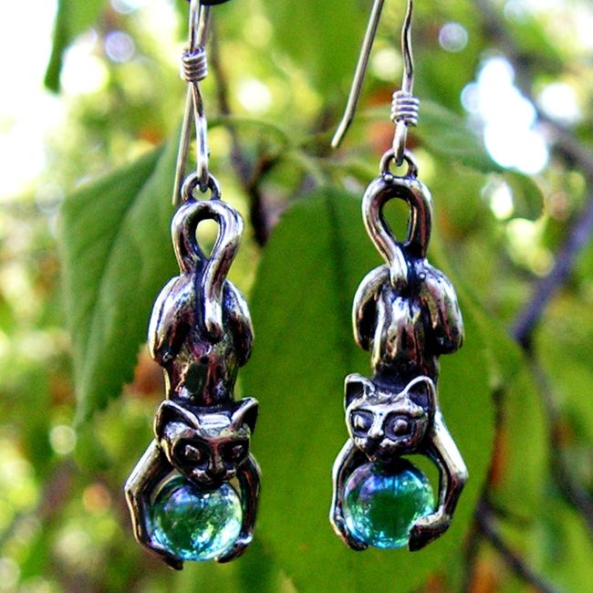 aqua aura earrings