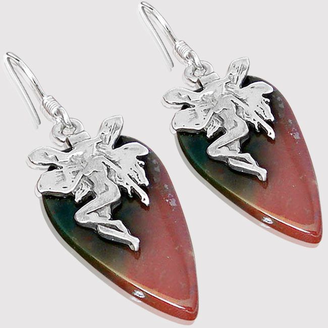 bloodstone african earrings