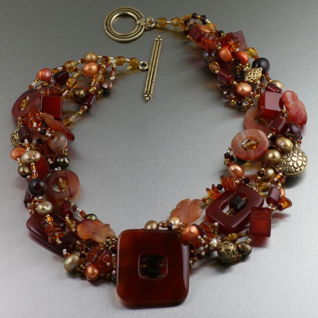 carnelian beaded bracelet