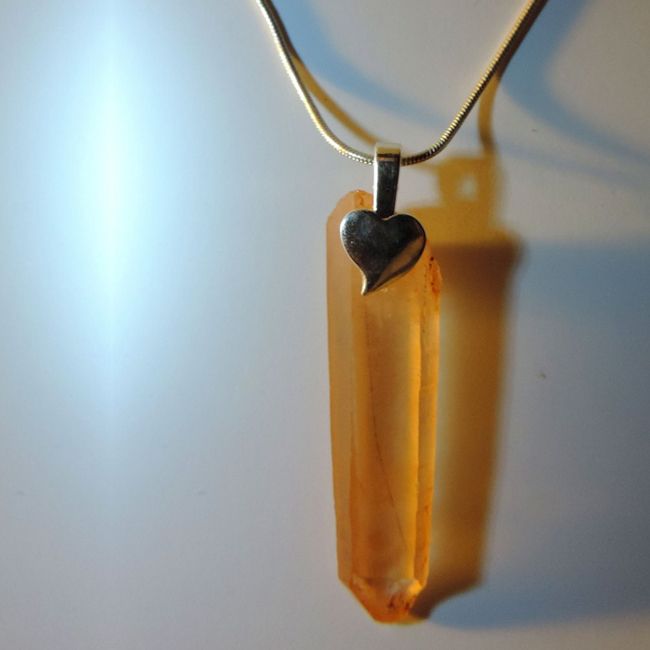 lemurian seed quartz crystal pendant