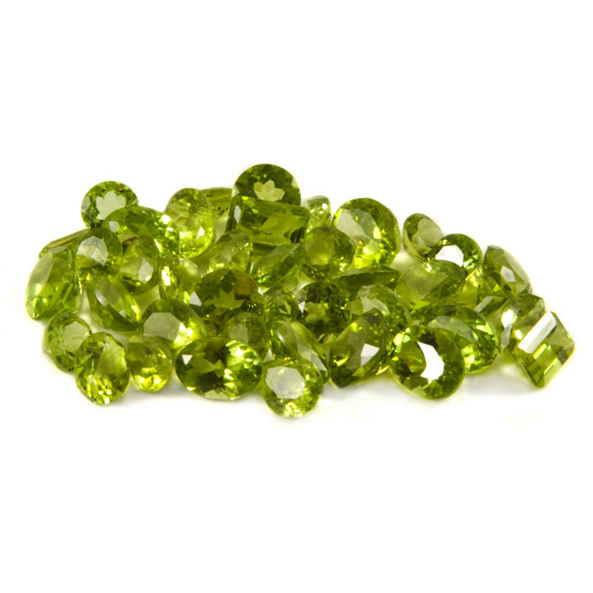 natural peridot gemstones