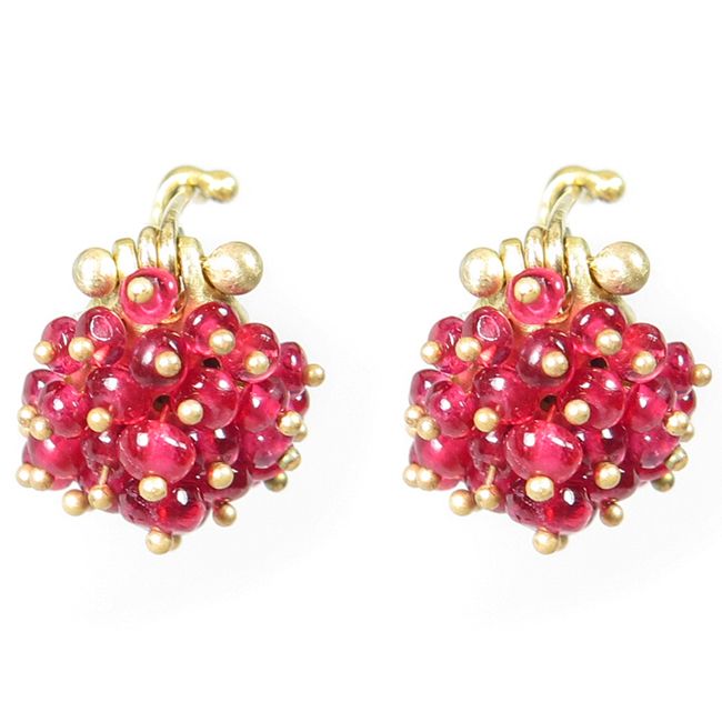 red spinel earrings