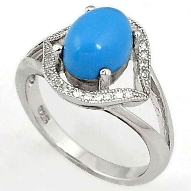 stunning blue sleeping beauty turquoise ring