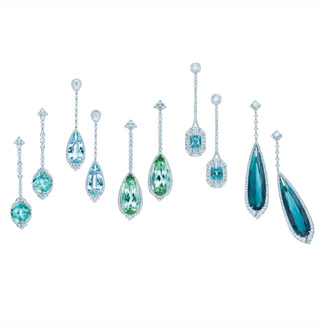 Tiffanym lapis lazuli and green tourmaline jewelry