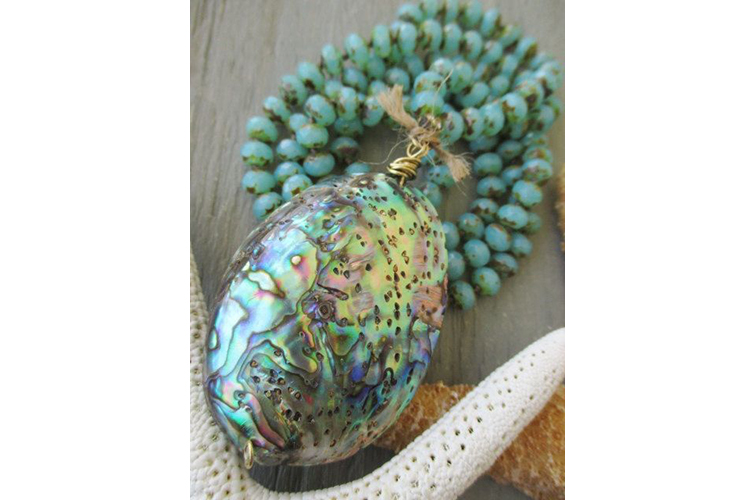 ConBo Natural Abalone Shell Unicorn Necklace for India | Ubuy