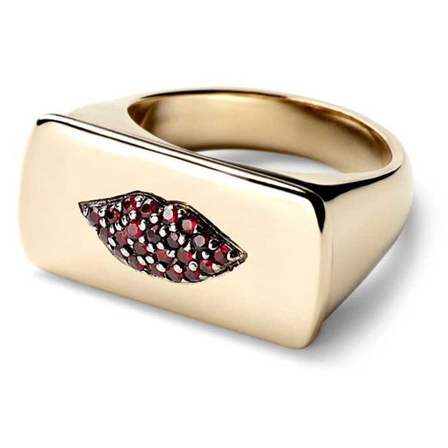 Alison Lou Ruby Lips Ring