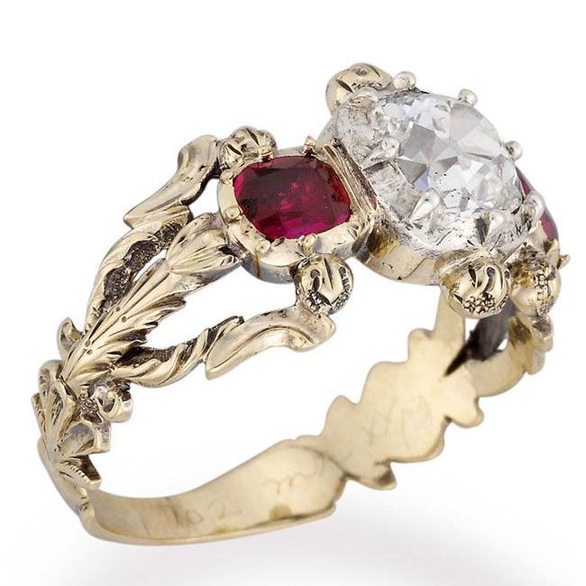 bentley and skinner's ruby victorian engagement ring