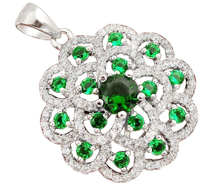 emerald topaz pendant