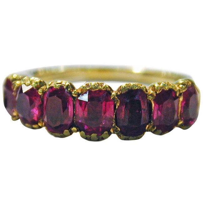 georgian burmese ruby ring