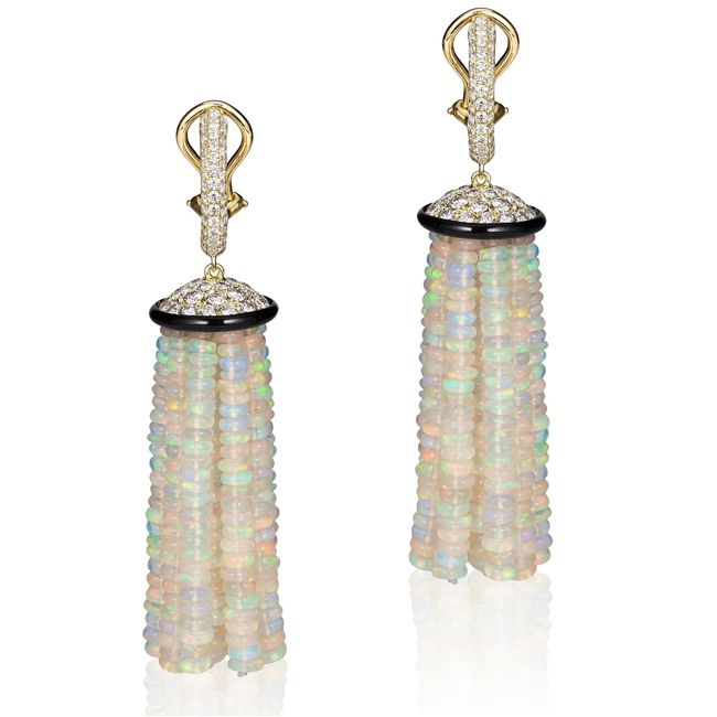 Goshwara Tassel Opal Earrings