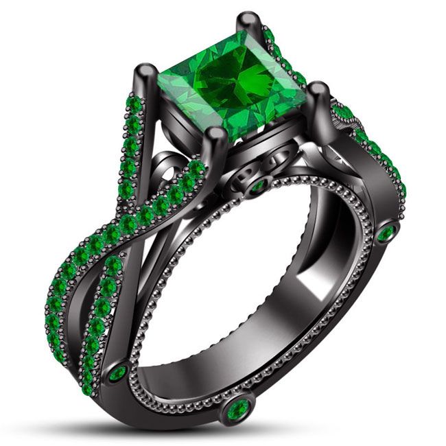 green sapphire engagement ring