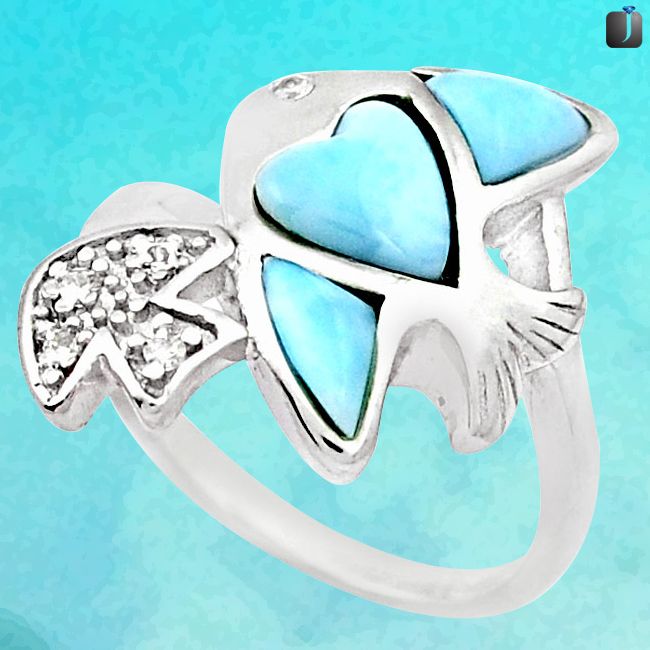 larimar baby fish ring