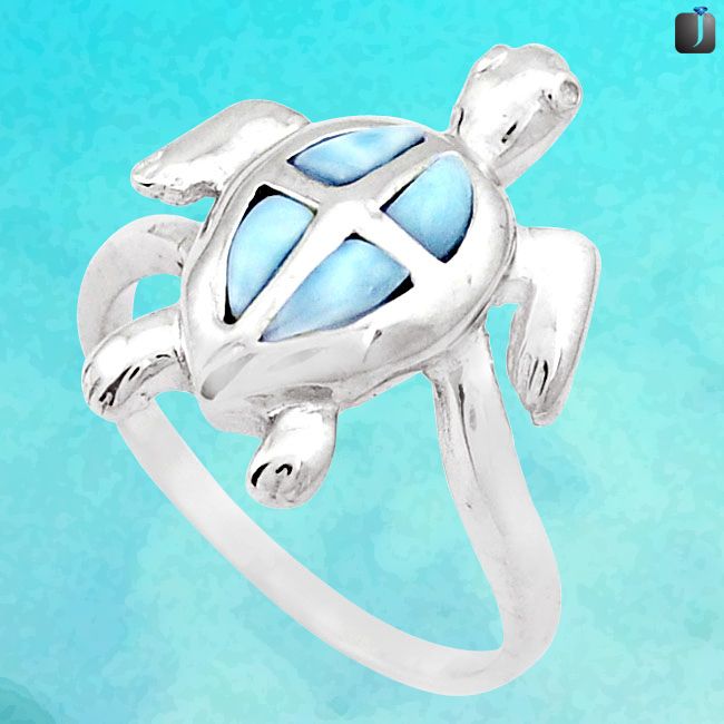 larimar tortoise ring