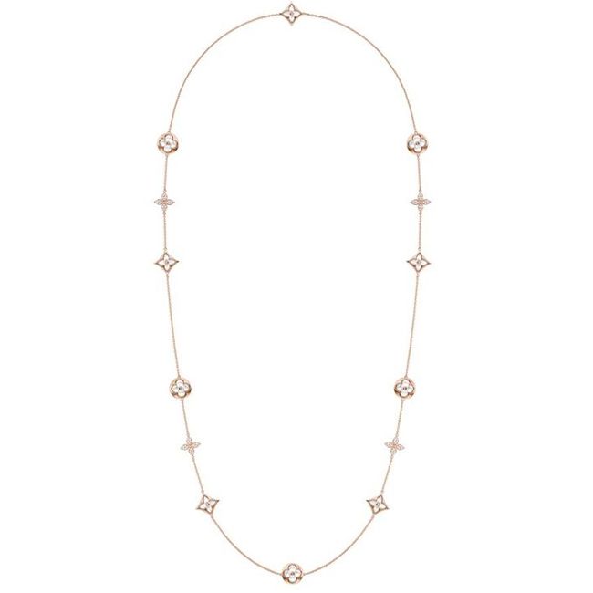Louis Vuitton Monogram Sun and Star Mother of Pearl Necklace