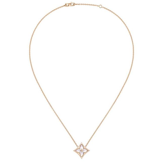 Louis Vuitton Monogram Sun and Star Mother of Pearl Necklace