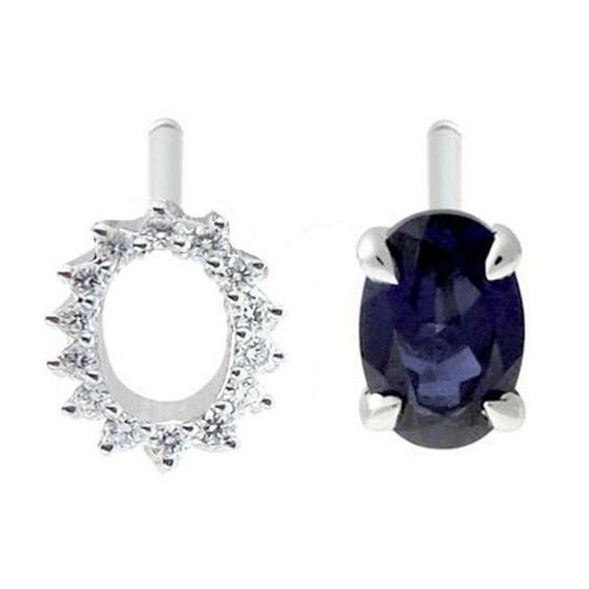 Maison Margiela mismatched Sapphire and Diamond Earrings