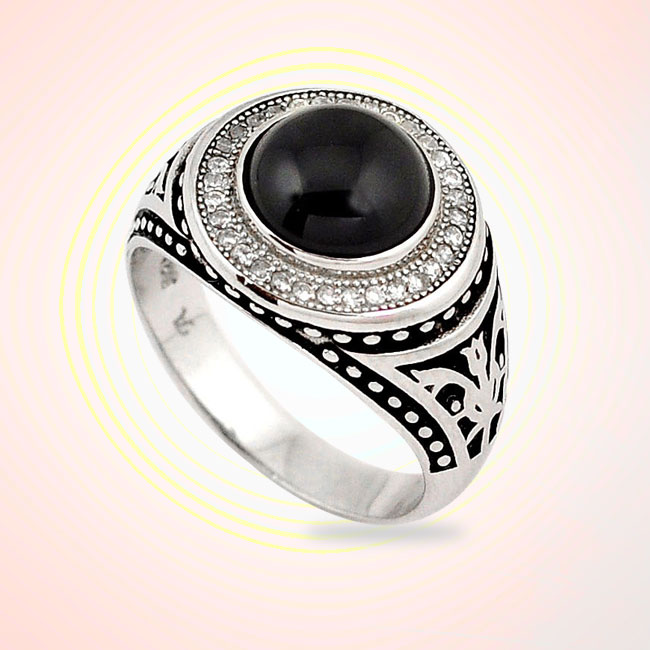 onyx engagement ring