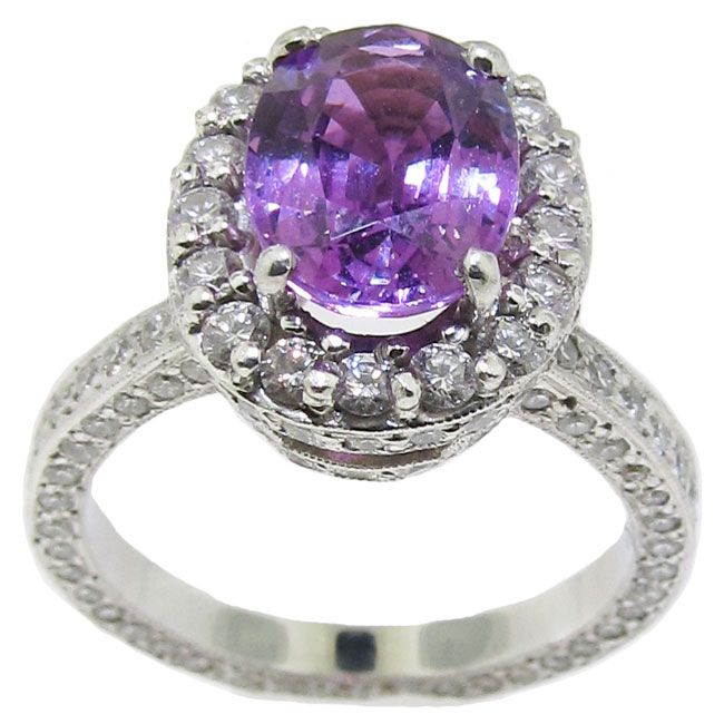 purple sapphire engagement ring