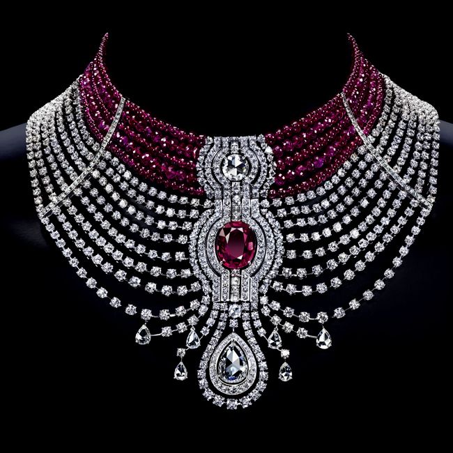 Reine Makeda Ruby Necklace in Choker Style