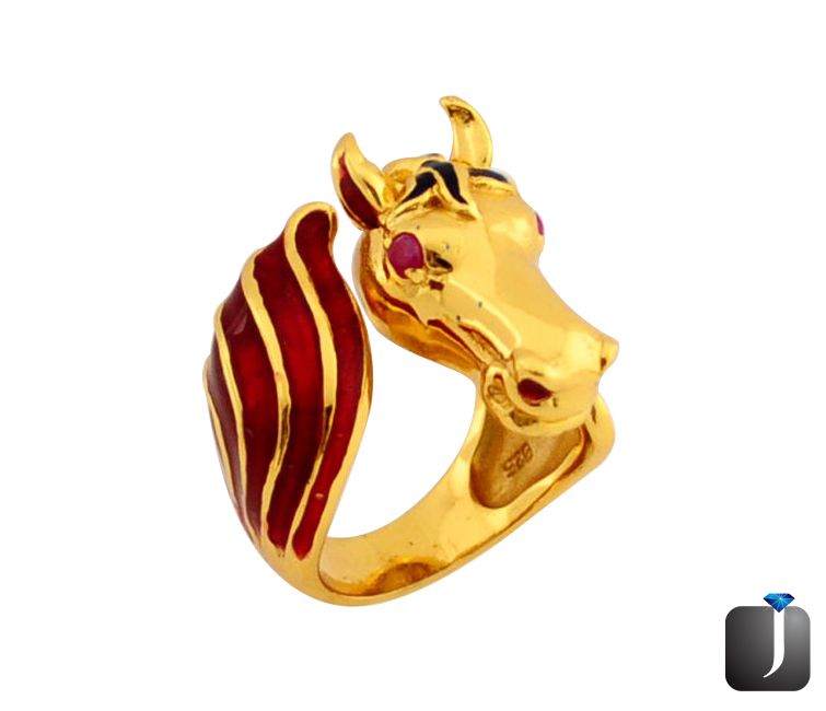 ruby quartz horse thai ring