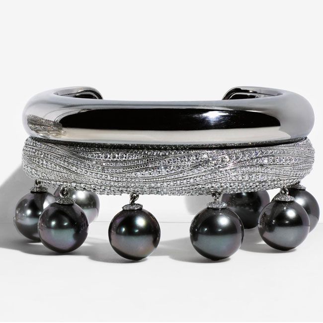 Tahitian Pearl and Diamond Bracelet