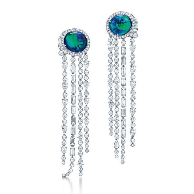 Tiffany Black Opal Earrings