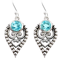 natural blue topaz 925 sterling silver dangle earrings jewelry
