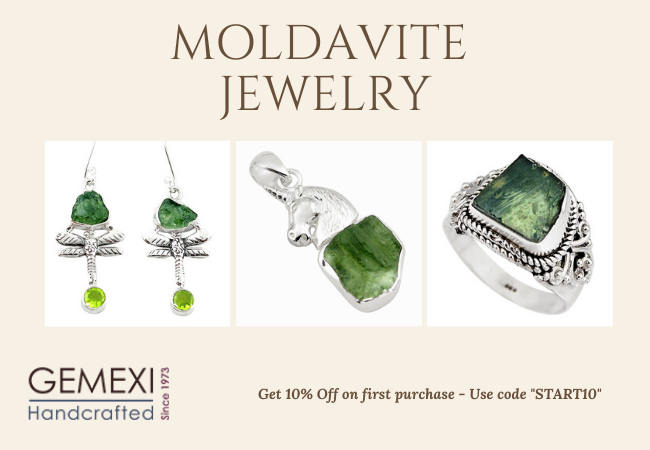 Original Moldavite Gemstone Jewelry
