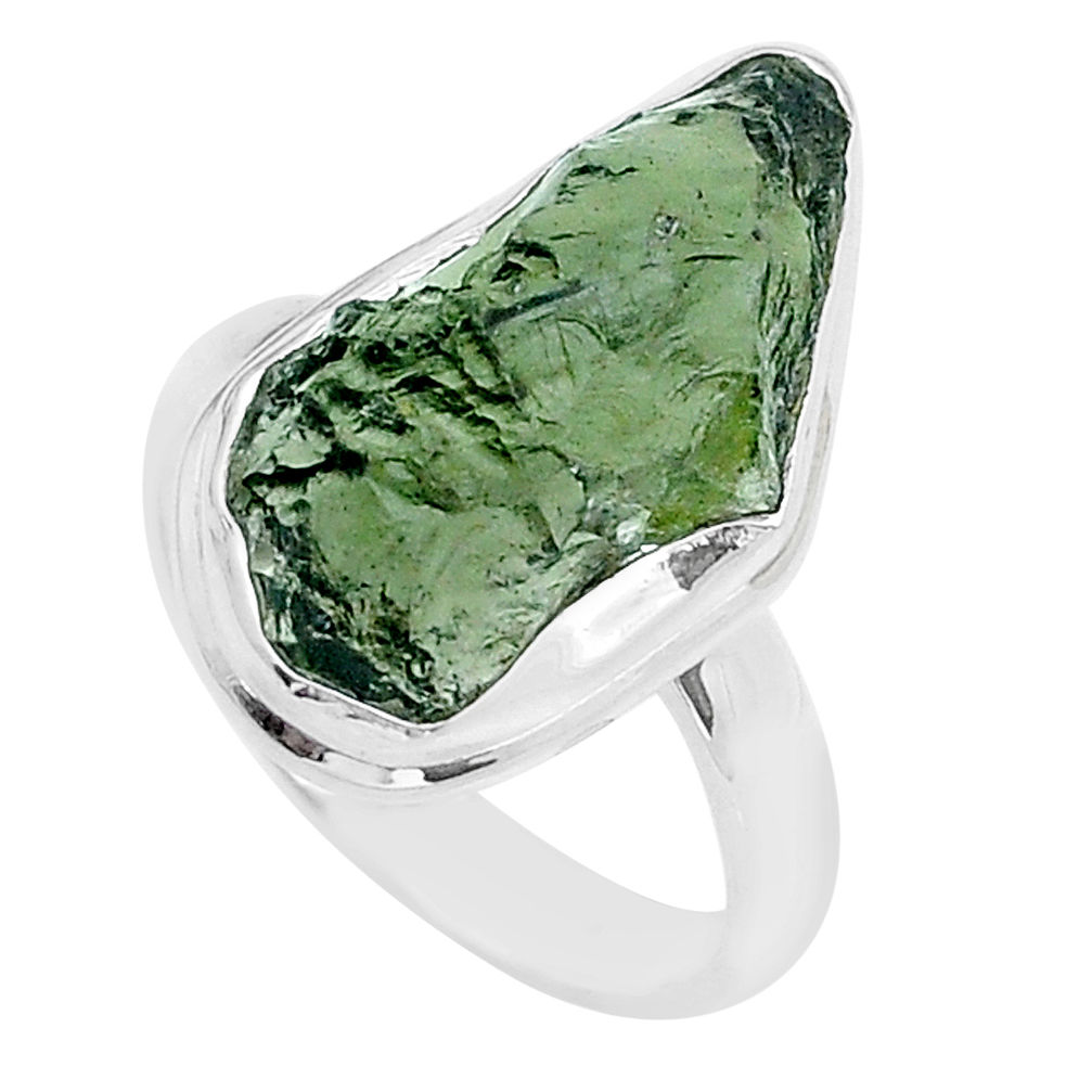 moldavite (genuine czech) ring