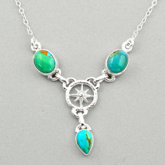 amulet star green arizona mohave turquoise 925 silver necklace