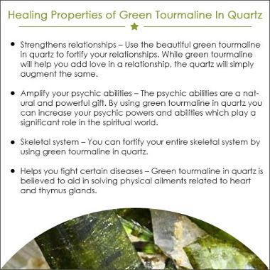 Green Tourmaline In Quartz