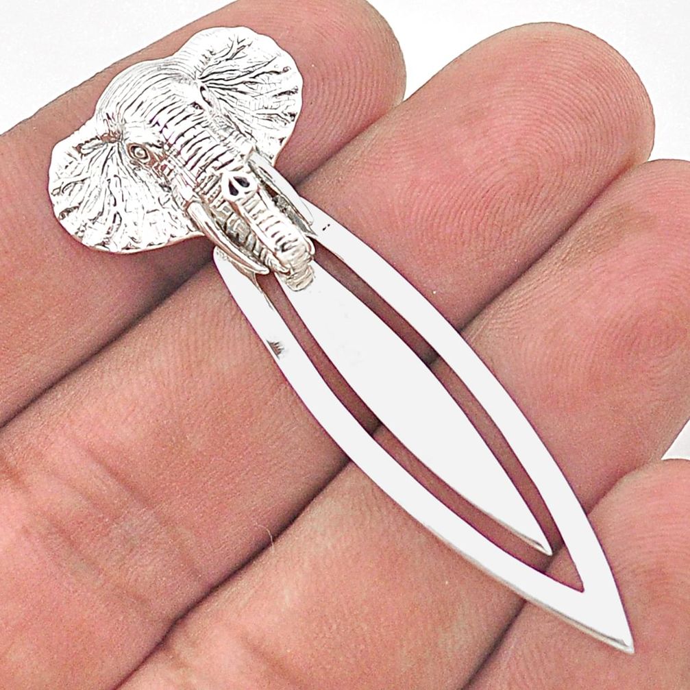 Vintage style elephant gift solid 925 silver elephant bookmark a82391