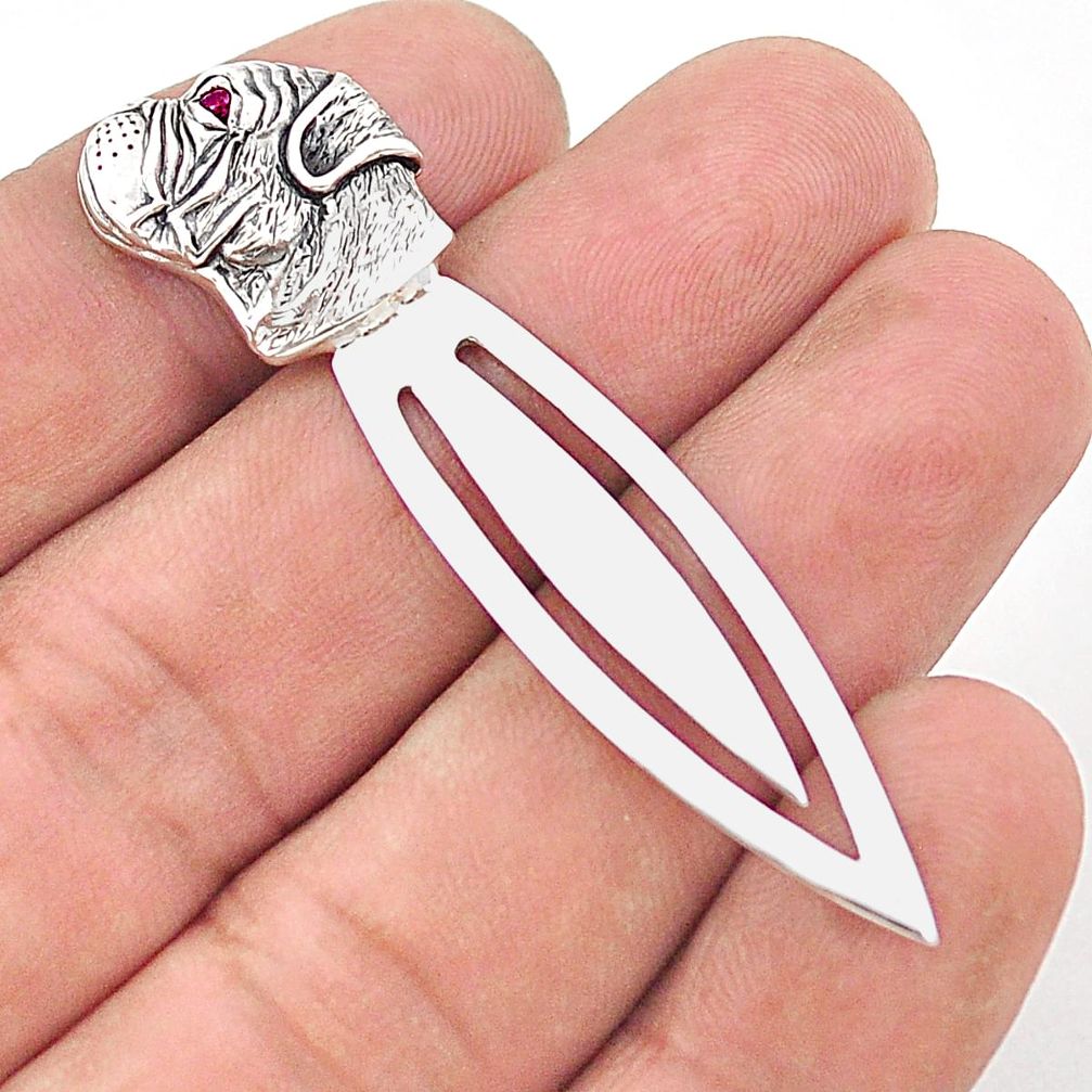 0.13cts red vintage style sterling silver bookmark jewelry a82503