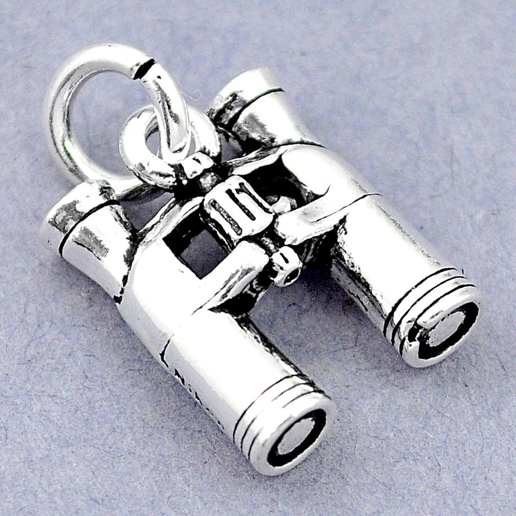 5.09gms baby jewelry binoculars charm sterling silver children pendant a82556