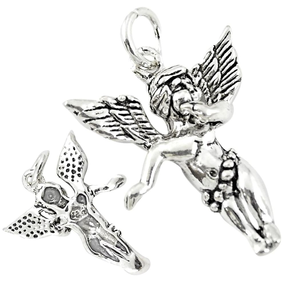 Angel baby wing newborn charm jewelry sterling silver children pendant a82565