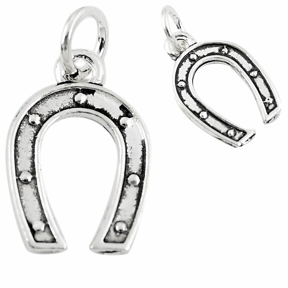 Horseshoe lucky baby jewelry charm sterling silver children pendant a82571