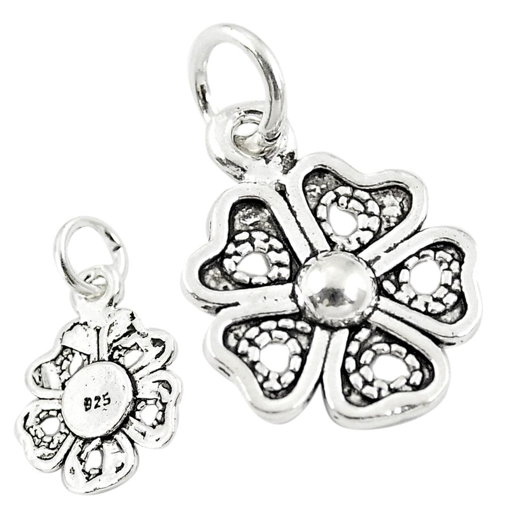 2.03gms four-leaf clover good luck sterling silver baby pendant jewelry a82592