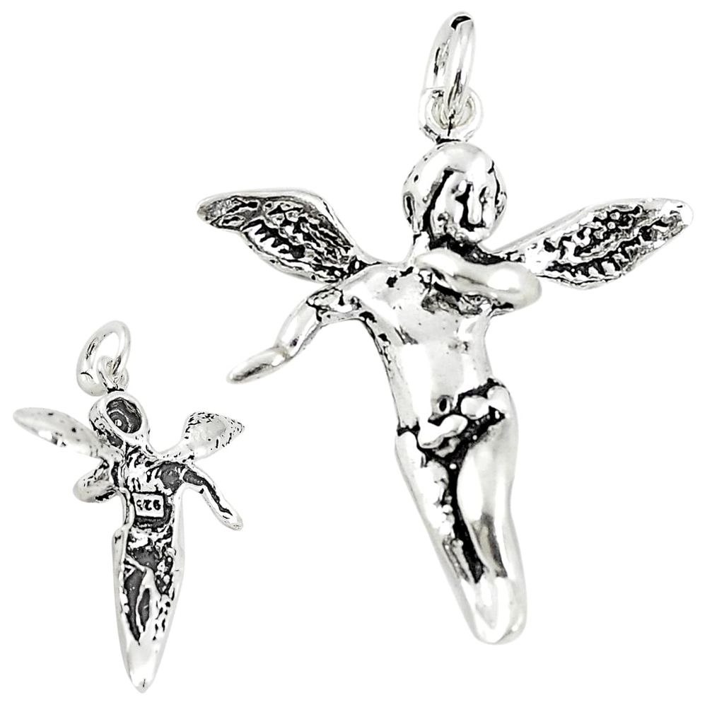 2.69gms baby jewelry angel wings charm sterling silver children pendant a82603