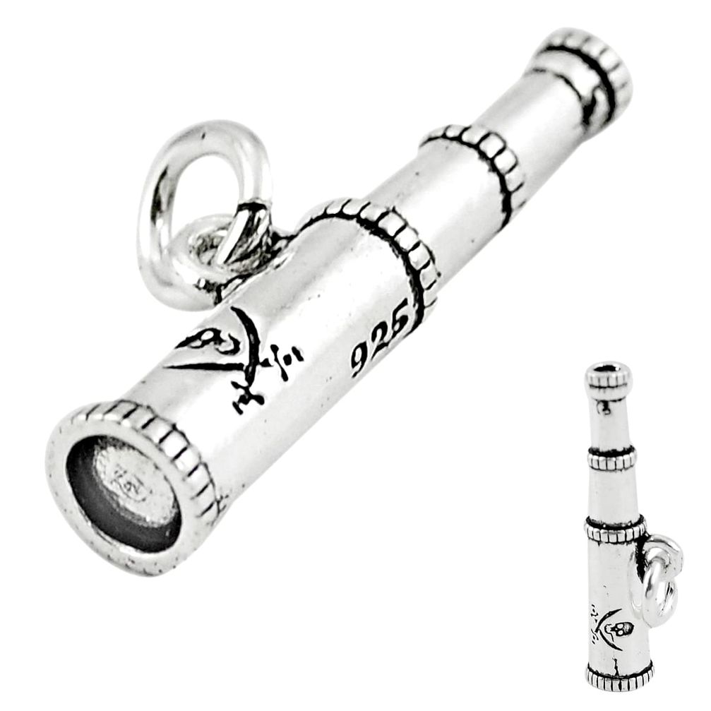 5.68gms old style binoculars charm 925 sterling silver children pendant a82612