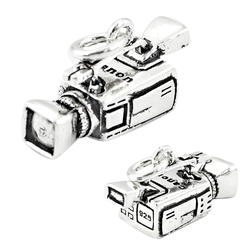5.48gms camcorder charm baby jewelry 925 sterling silver children pendant a82667