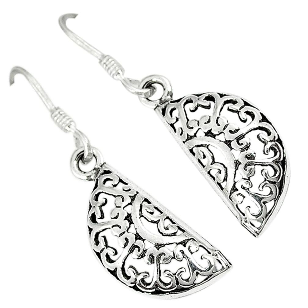 Indonesian bali java island 925 sterling silver dangle designer earrings a29275