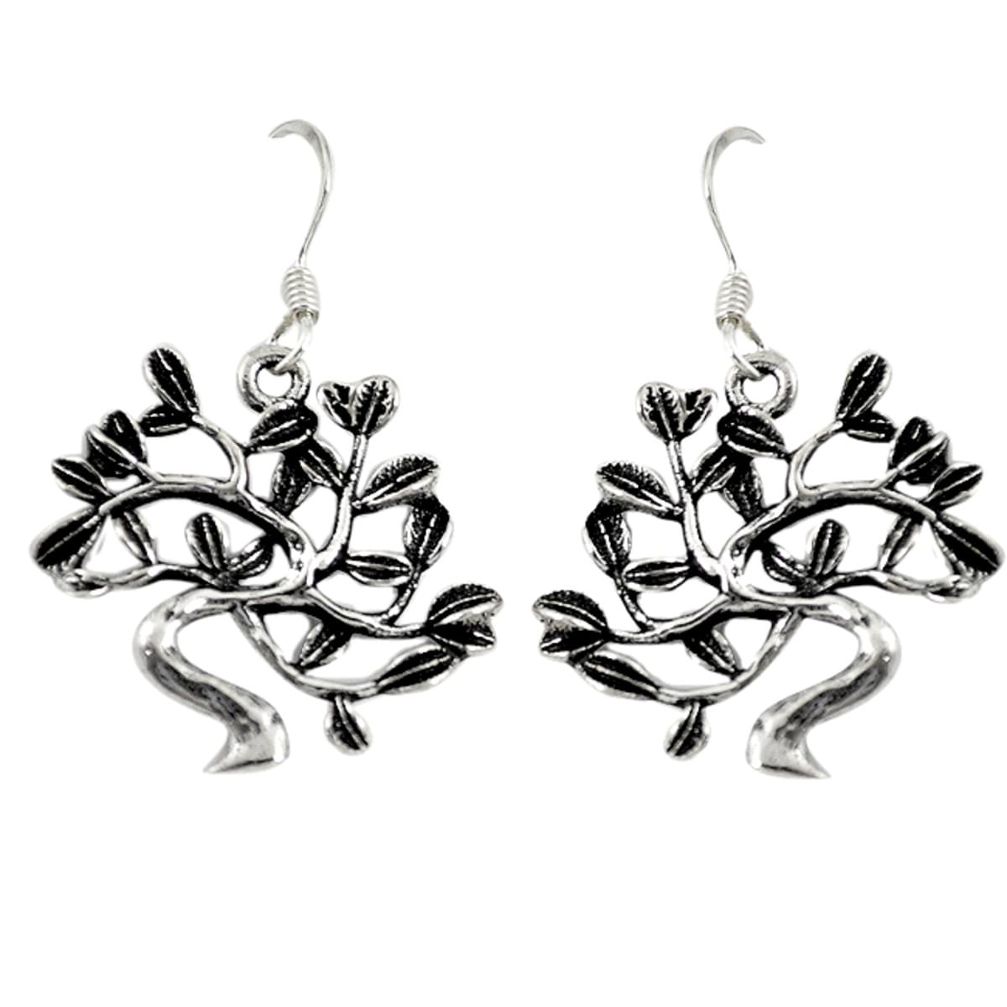 925 sterling silver indonesian bali style solid dangle peacock earrings a72511