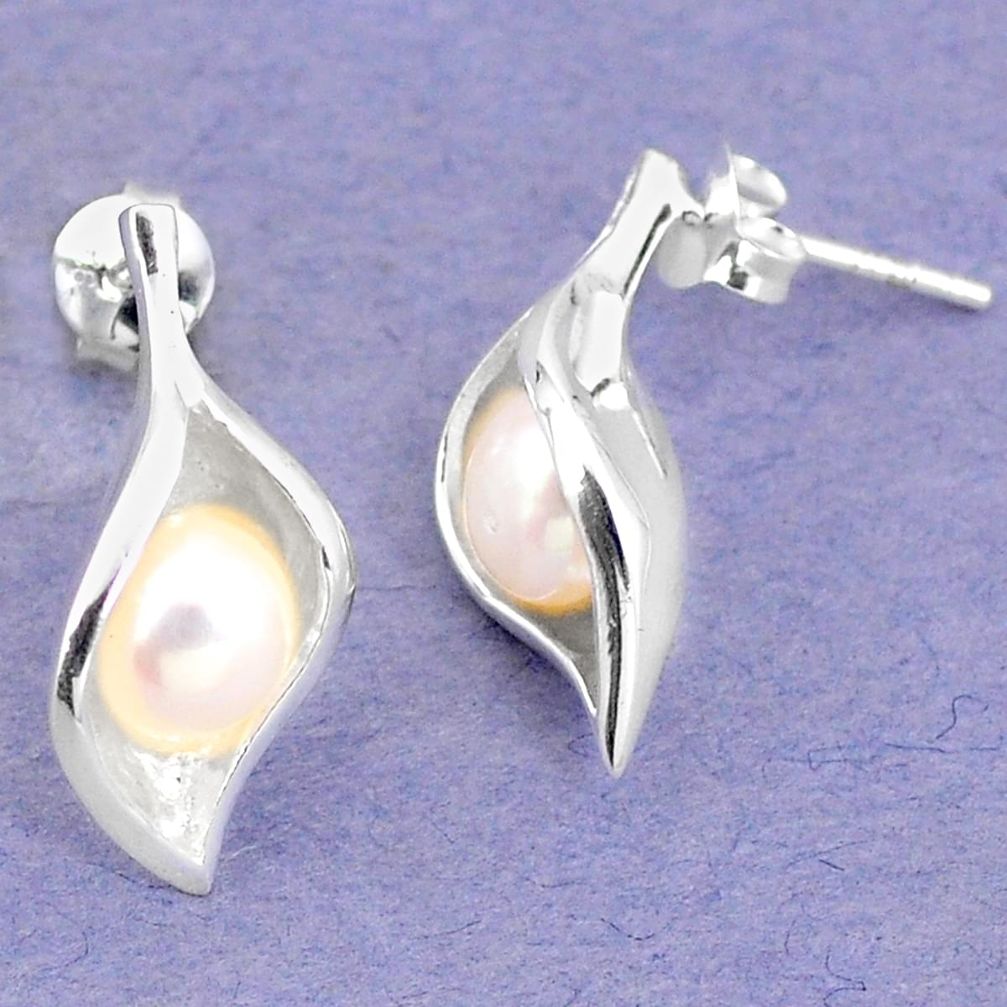 925 sterling silver natural white pearl dangle earrings jewelry a75265