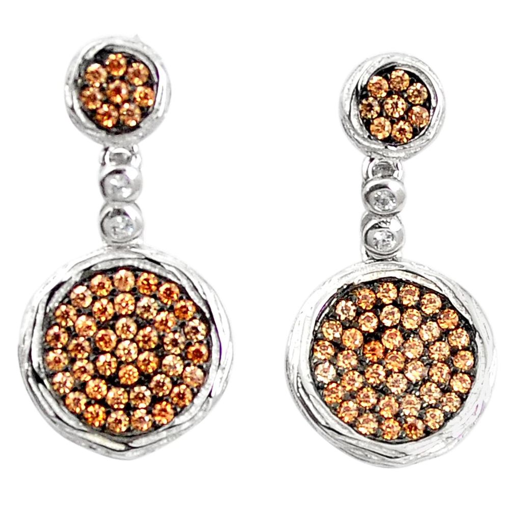 925 sterling silver champagne topaz quartz dangle earrings jewelry a82792