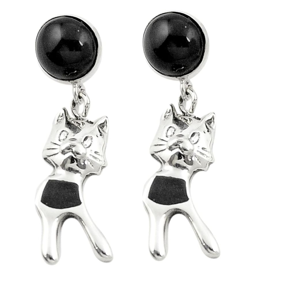 925 sterling silver natural black onyx dangle earrings jewelry a83500
