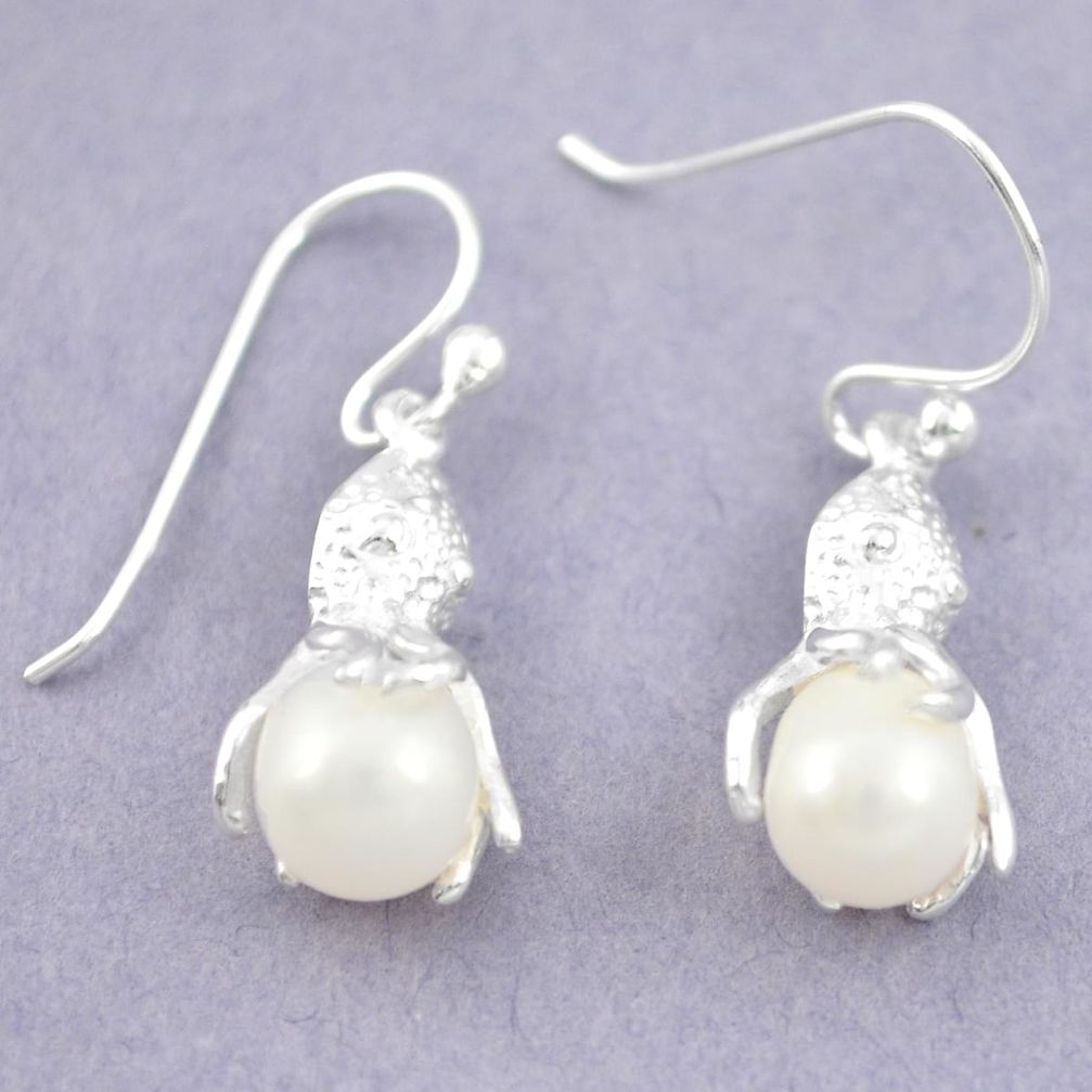 925 sterling silver natural white pearl dangle earrings jewelry a85084